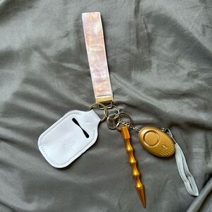 Pink marble keychain